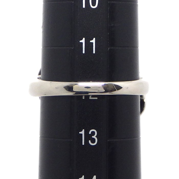 4℃ リング フラワーモチーフ アメジスト 1ポイント ダイヤモンド K18WG 12号 【中古】