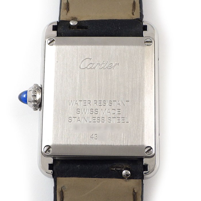 カルティエ Cartier 腕時計 タンク マスト SM WSTA0042 レクタンギュラー シルバー文字盤 ローマンインデックス 牛革ベルト SS クオーツアナログ 【中古】