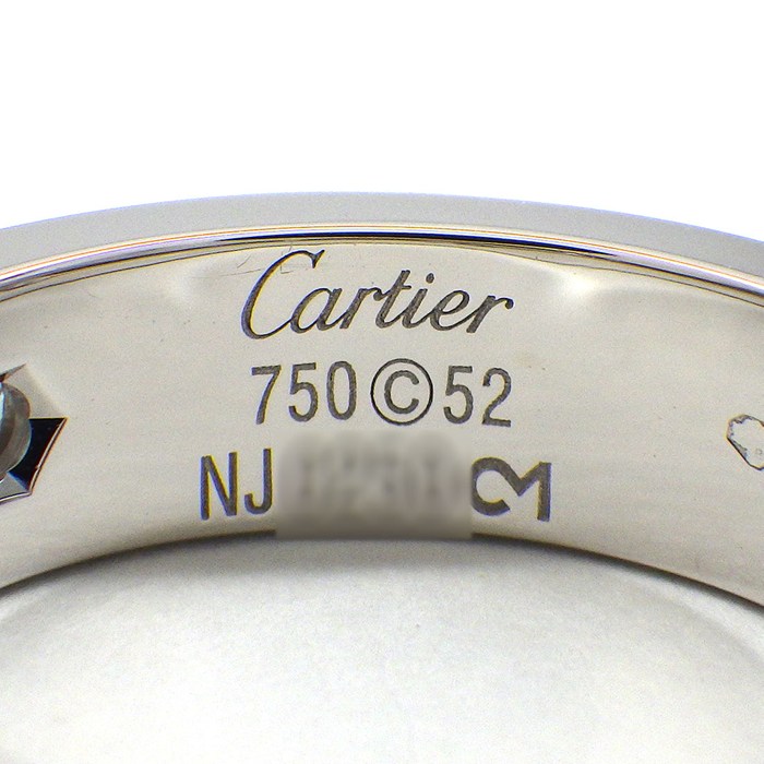 カルティエ Cartier リング ラブ クラシックモデル B4032552 3ポイント ダイヤモンド 計0.23ct K18WG 11.5号 / #52 【中古】