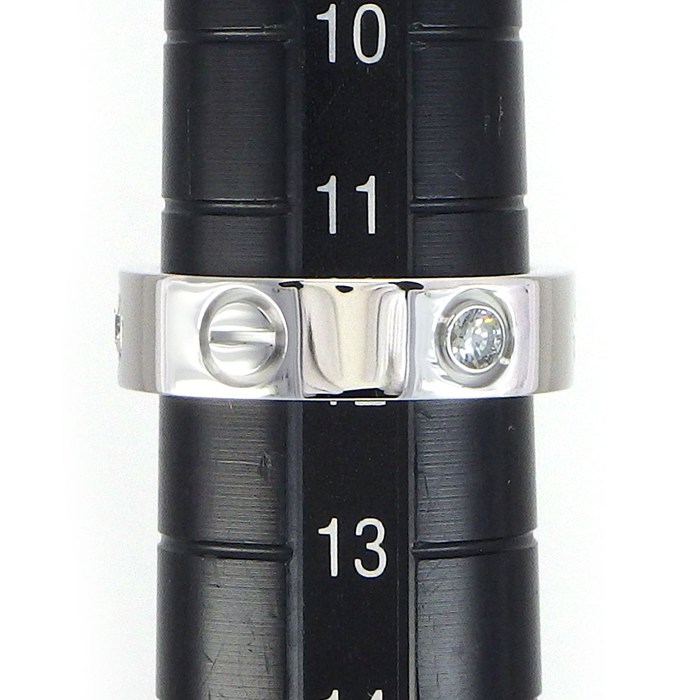 カルティエ Cartier リング ラブ クラシックモデル B4032552 3ポイント ダイヤモンド 計0.23ct K18WG 11.5号 / #52 【中古】