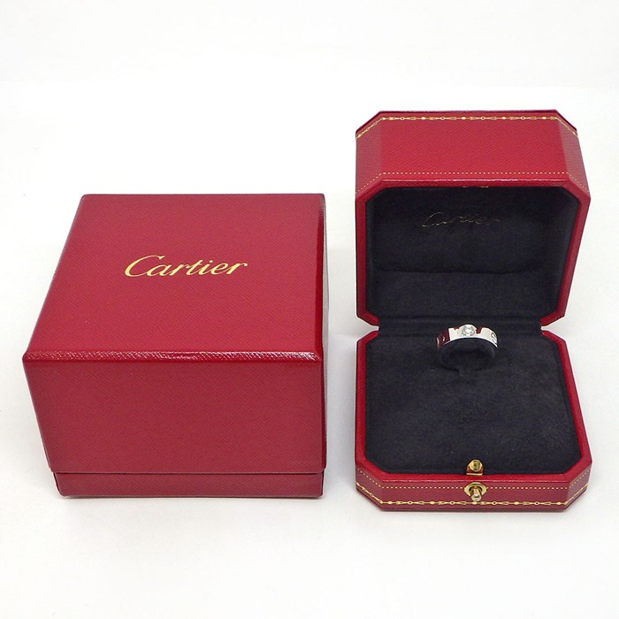 カルティエ Cartier リング ラブ クラシックモデル B4032552 3ポイント ダイヤモンド 計0.23ct K18WG 11.5号 / #52 【中古】