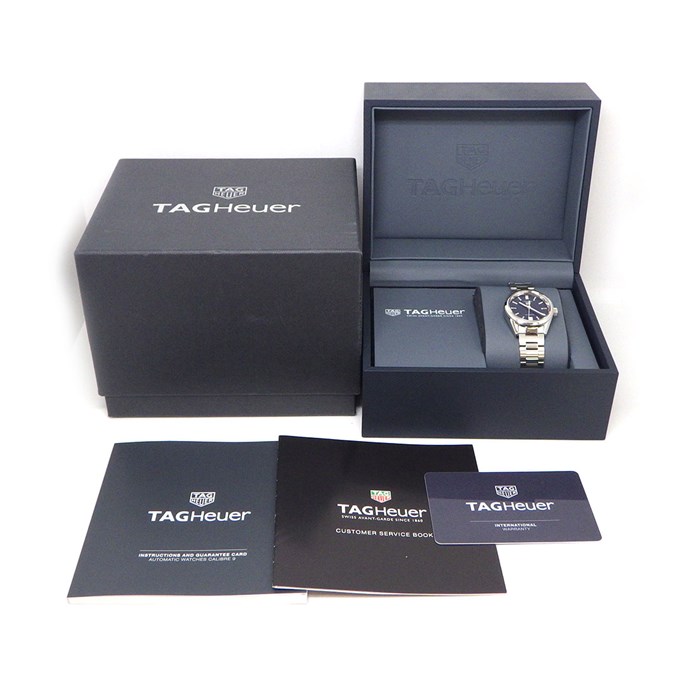 タグ・ホイヤー TAG Heuer 腕時計 カレラ キャリバー9 WBN2411.BA0621 カレンダー 裏スケ ブルー 文字盤 SS 自動巻き 【箱・保付き】 【中古】