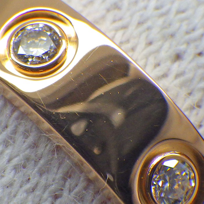 カルティエ Cartier リング ラブ スモールモデル SM B4050849 フル 8ポイント ダイヤモンド 0.19ct K18PG 9号 / #49 【中古】