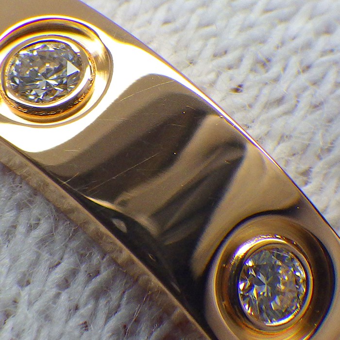 カルティエ Cartier リング ラブ スモールモデル SM B4050849 フル 8ポイント ダイヤモンド 0.19ct K18PG 9号 / #49 【中古】
