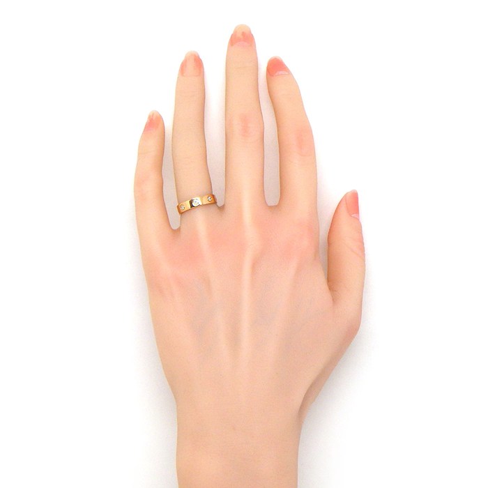 カルティエ Cartier リング ラブ スモールモデル SM B4050849 フル 8ポイント ダイヤモンド 0.19ct K18PG 9号 / #49 【中古】