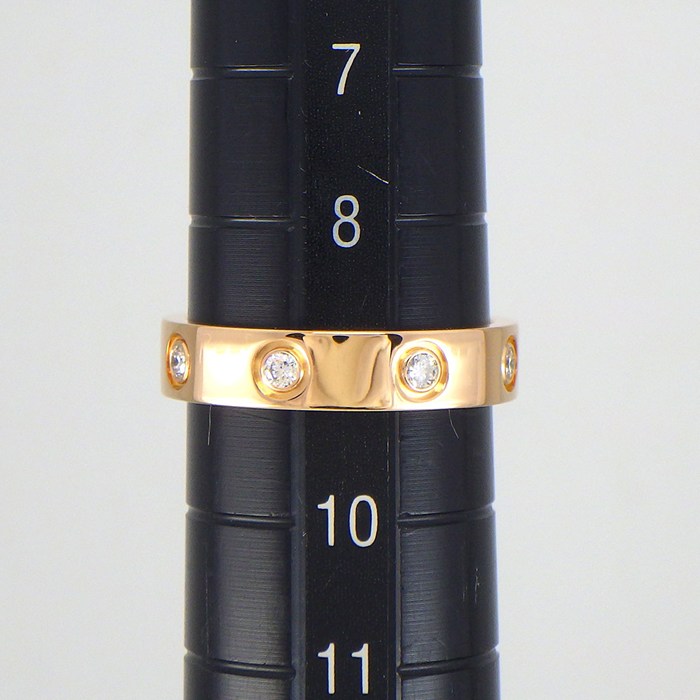 カルティエ Cartier リング ラブ スモールモデル SM B4050849 フル 8ポイント ダイヤモンド 0.19ct K18PG 9号 / #49 【中古】