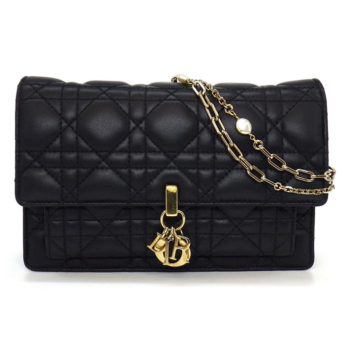 ディオール Dior ハンドバッグ ショルダーバッグ マイ ディオール S0937ONMJ_M900 ブラック カナージュ ラムスキン (羊革) 【中古】