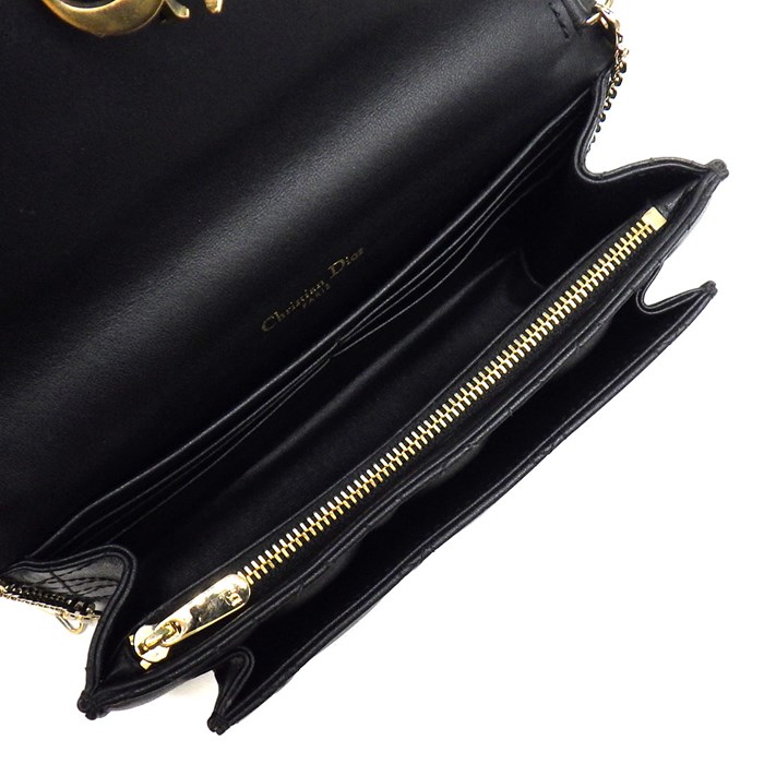 ディオール Dior ハンドバッグ ショルダーバッグ マイ ディオール S0937ONMJ_M900 ブラック カナージュ ラムスキン (羊革) 【中古】