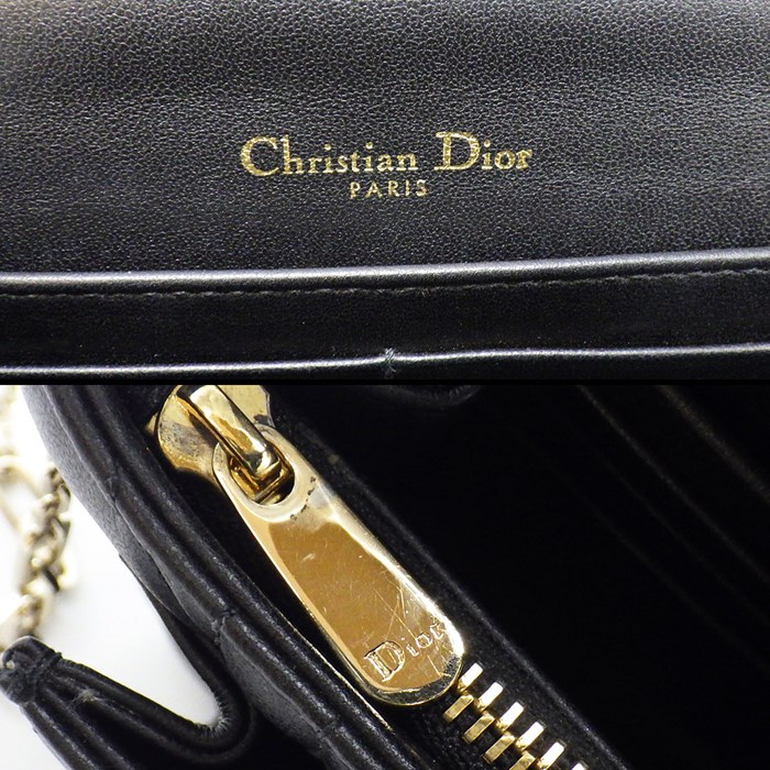 ディオール Dior ハンドバッグ ショルダーバッグ マイ ディオール S0937ONMJ_M900 ブラック カナージュ ラムスキン (羊革) 【中古】
