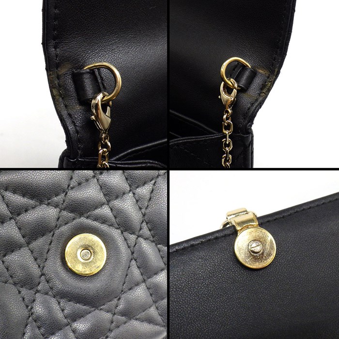 ディオール Dior ハンドバッグ ショルダーバッグ マイ ディオール S0937ONMJ_M900 ブラック カナージュ ラムスキン (羊革) 【中古】