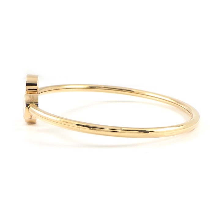 ショパール Chopard ブレスレット ハッピーハート 857482-5620 ピンク オパール ムービング ダイヤモンド 0.05ct K18PG  / #S【箱・保付き】 【中古】
