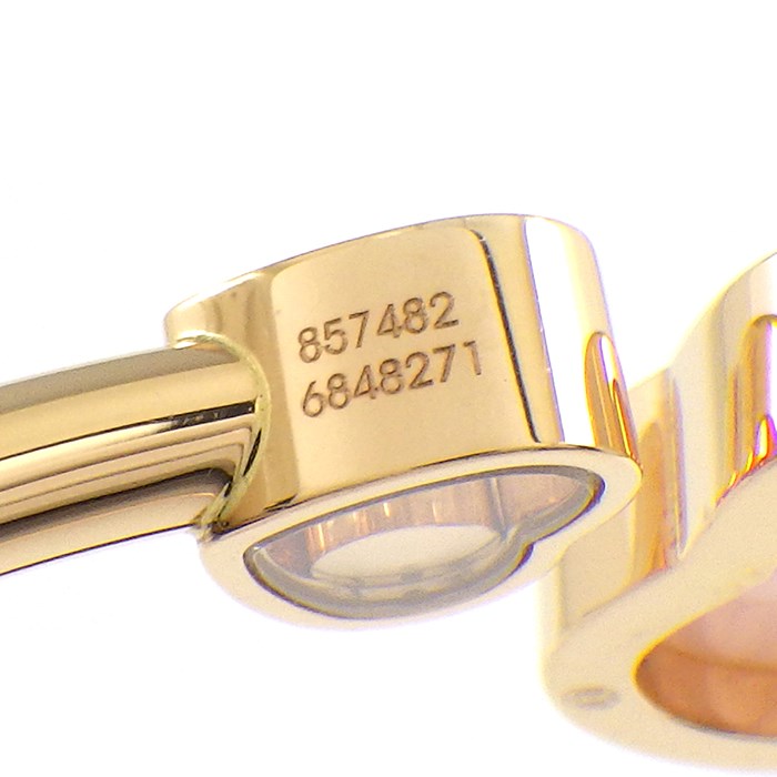 ショパール Chopard ブレスレット ハッピーハート 857482-5620 ピンク オパール ムービング ダイヤモンド 0.05ct K18PG  / #S【箱・保付き】 【中古】