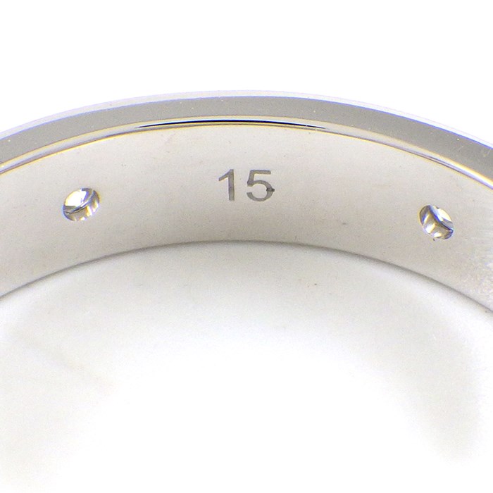 グッチ GUCCI リング アイコン インターロッキングG GG ロゴ 6ポイント ダイヤモンド K18WG 14.5号 / #15 【中古】