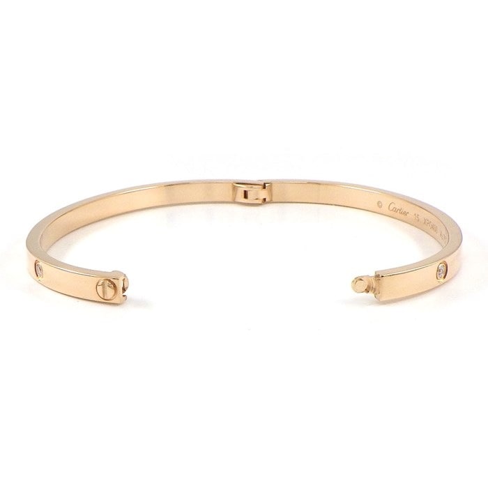 カルティエ Cartier ブレスレット ラブ ブレス SM B6047615 ハーフ 6ポイント ダイヤモンド 計0.15ct K18PG / #15 【箱・保付き】 【中古】
