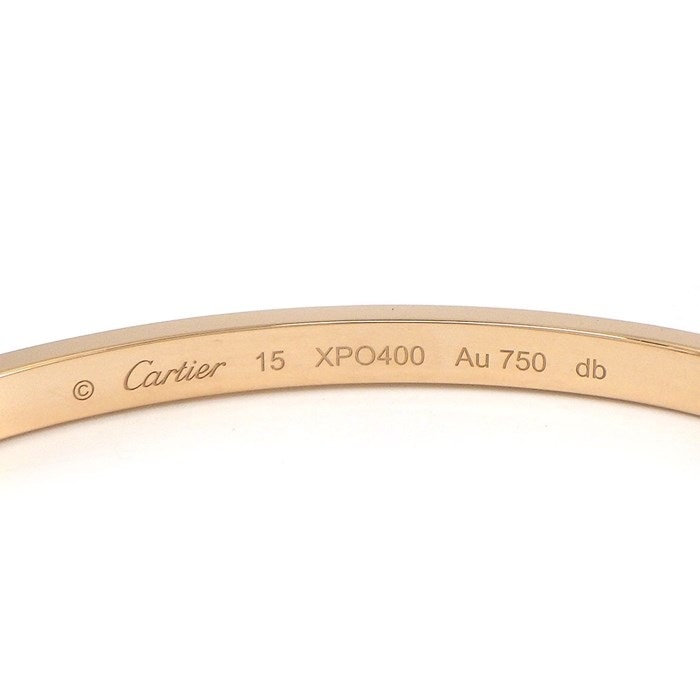 カルティエ Cartier ブレスレット ラブ ブレス SM B6047615 ハーフ 6ポイント ダイヤモンド 計0.15ct K18PG / #15 【箱・保付き】 【中古】
