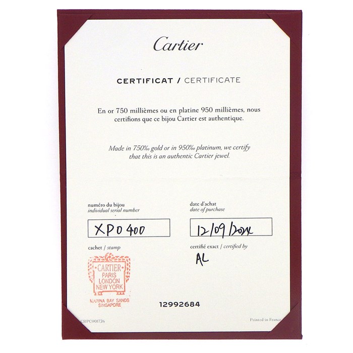 カルティエ Cartier ブレスレット ラブ ブレス SM B6047615 ハーフ 6ポイント ダイヤモンド 計0.15ct K18PG / #15 【箱・保付き】 【中古】