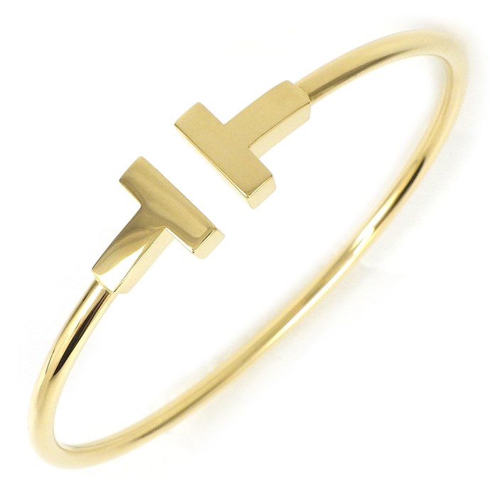 ティファニー Tiffany & Co. バングル Tワイヤー ミディアム 60010761 K18YG / #S 【中古】