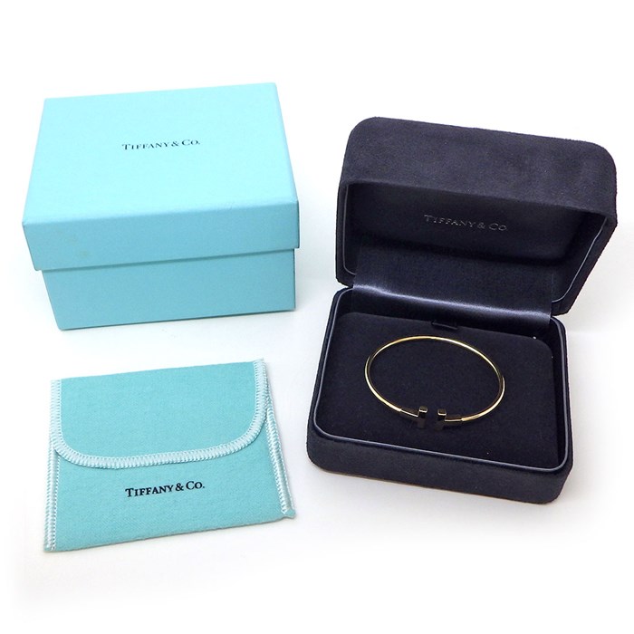 ティファニー Tiffany & Co. バングル Tワイヤー ミディアム 60010761 K18YG / #S 【中古】