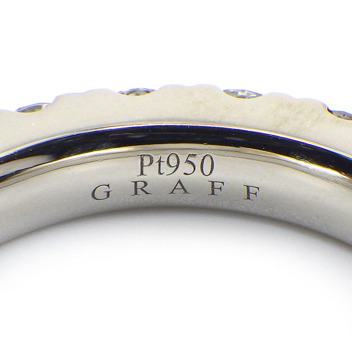 グラフ Graff GRAFF リング キャッスルセット ウエディング バンド RER1002 フル エタニティ サークル 21ポイント ダイヤモンド 2.0ct PT950 11号 【中古】