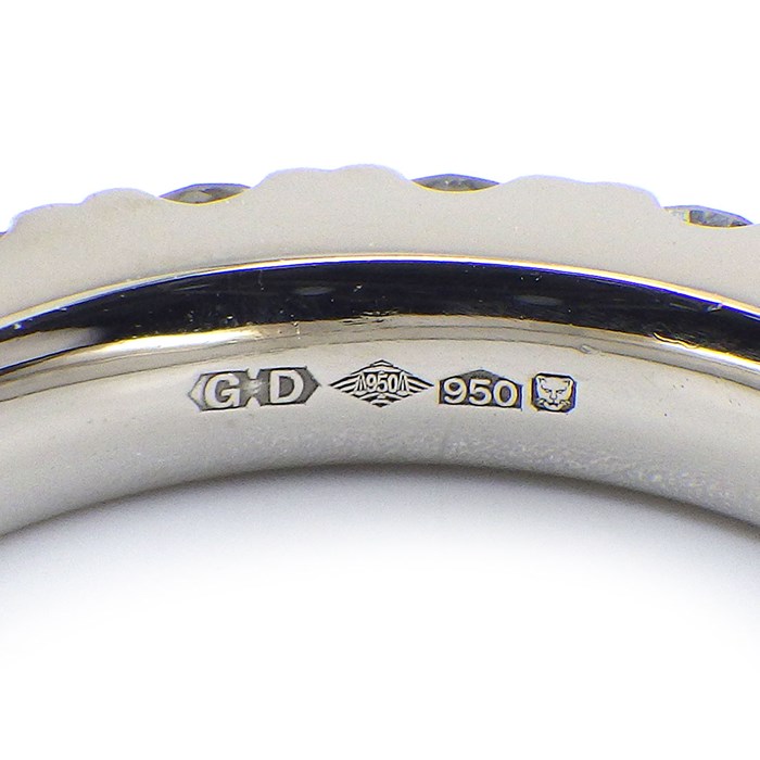 グラフ Graff GRAFF リング キャッスルセット ウエディング バンド RER1002 フル エタニティ サークル 21ポイント ダイヤモンド 2.0ct PT950 11号 【中古】