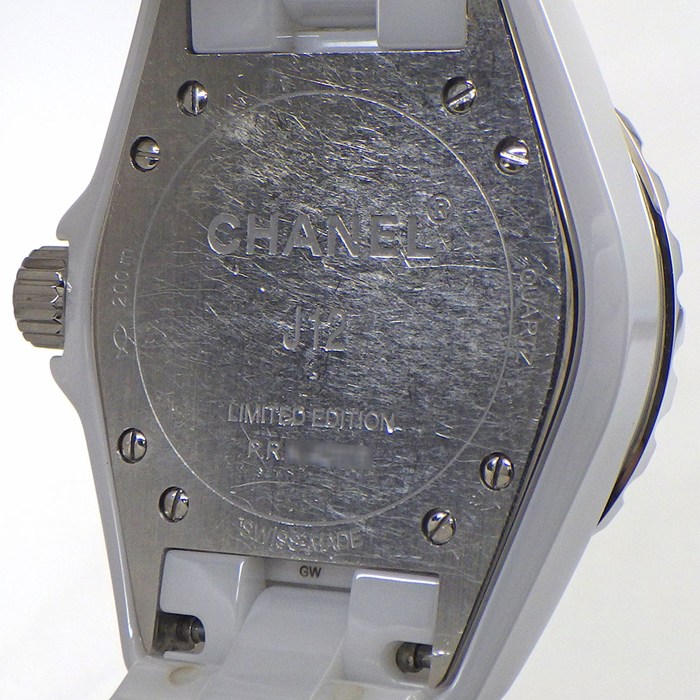 シャネル CHANEL 腕時計 J12 H4340 ソフトブルー 世界1200本限定モデル デイト 回転ベゼル 夜光インデックス 夜光針 ホワイト文字盤 SS セラミック クオーツアナログ 【中古】