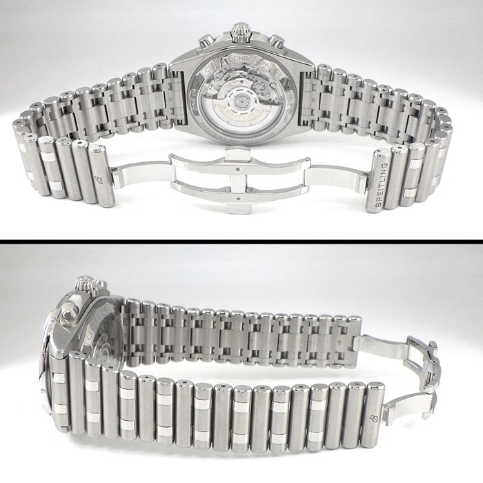 ブライトリング Breitling 腕時計 クロノマット B01 42 ジャパンエディション AB0134A21C1A1 50本限定 デイト クロノグラフ スモールセコンド ダイヤベゼル アイスブルー文字盤 SS 自動巻き 【箱・保付き】 【中古】