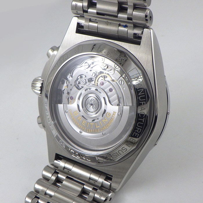 ブライトリング Breitling 腕時計 クロノマット B01 42 ジャパンエディション AB0134A21C1A1 50本限定 デイト クロノグラフ スモールセコンド ダイヤベゼル アイスブルー文字盤 SS 自動巻き 【箱・保付き】 【中古】
