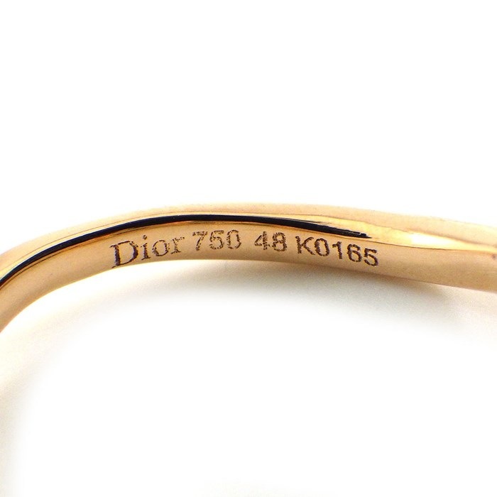 クリスチャンディオール Christian Dior リング Oui 150本限定 ディオールアムール ツイスト ウェーブ 1ポイント ピンクサファイア K18PG 8号 / #48 【中古】