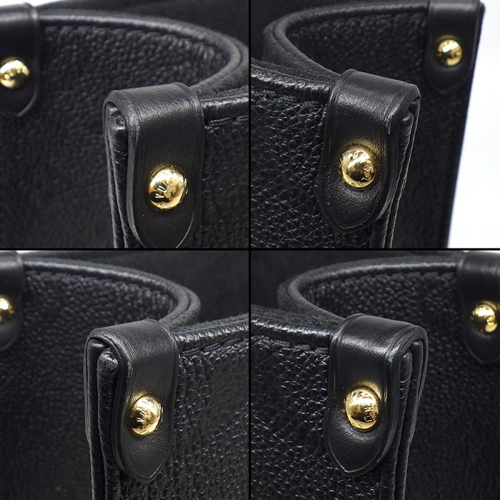 ルイ・ヴィトン LOUIS VUITTON トートバッグ オンザゴー PM M45653 ブラック モノグラムアンプラントレザー ゴールド金具 【中古】