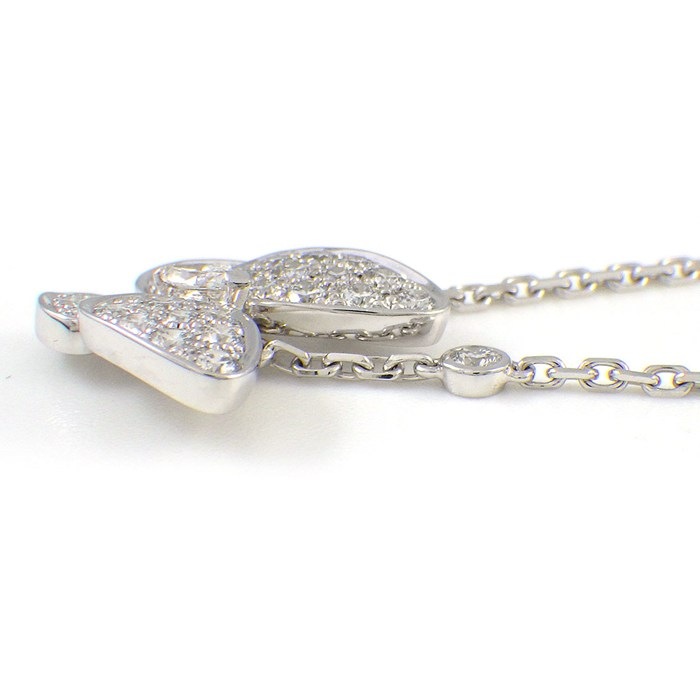 ヴァンクリーフ＆アーペル Van Cleef & Arpels ネックレス パピヨン VCARO3M400 バタフライ パヴェ 36ポイント ダイヤモンド 計0.88ct K18WG 【箱・保付き】 【中古】