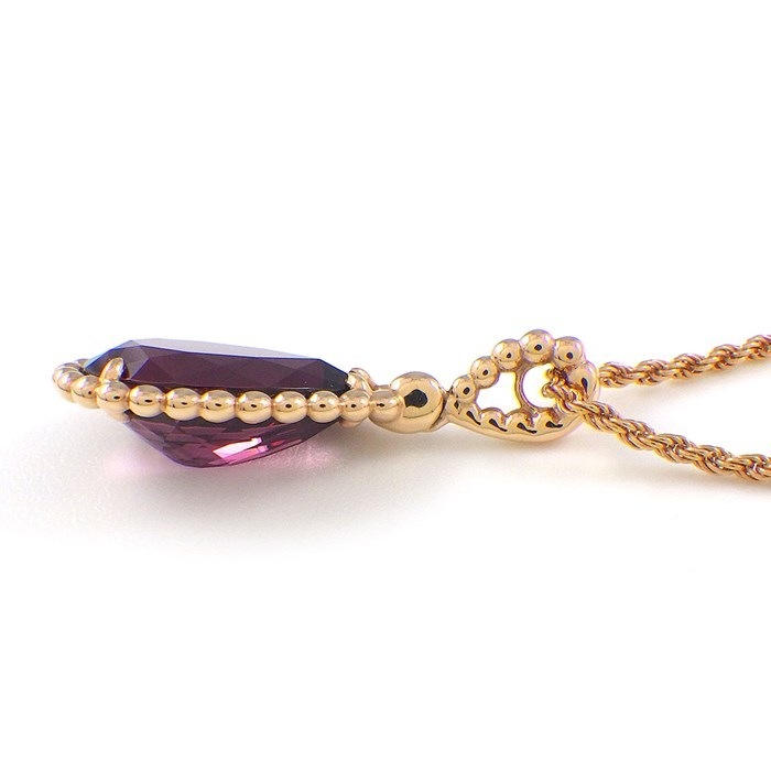 ブシュロン BOUCHERON ネックレス セルパンボエム ミディアム ドロップモチーフ ツイストチェーン ペアシェイプ ガーネット K18PG 【箱・保付き】 【中古】