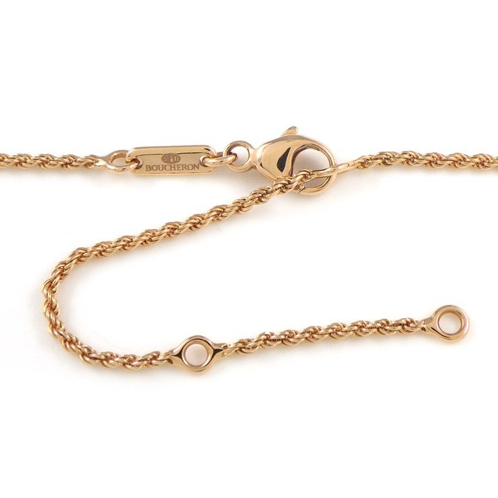 ブシュロン BOUCHERON ネックレス セルパンボエム ミディアム ドロップモチーフ ツイストチェーン ペアシェイプ ガーネット K18PG 【箱・保付き】 【中古】