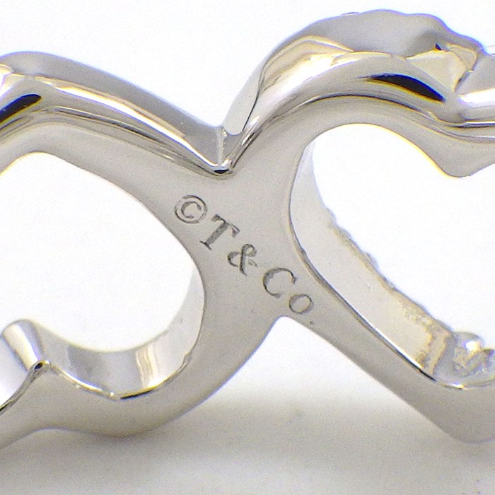 ティファニー Tiffany & Co. リング メトロハート ダイヤモンド K18WG 11.5号 【中古】