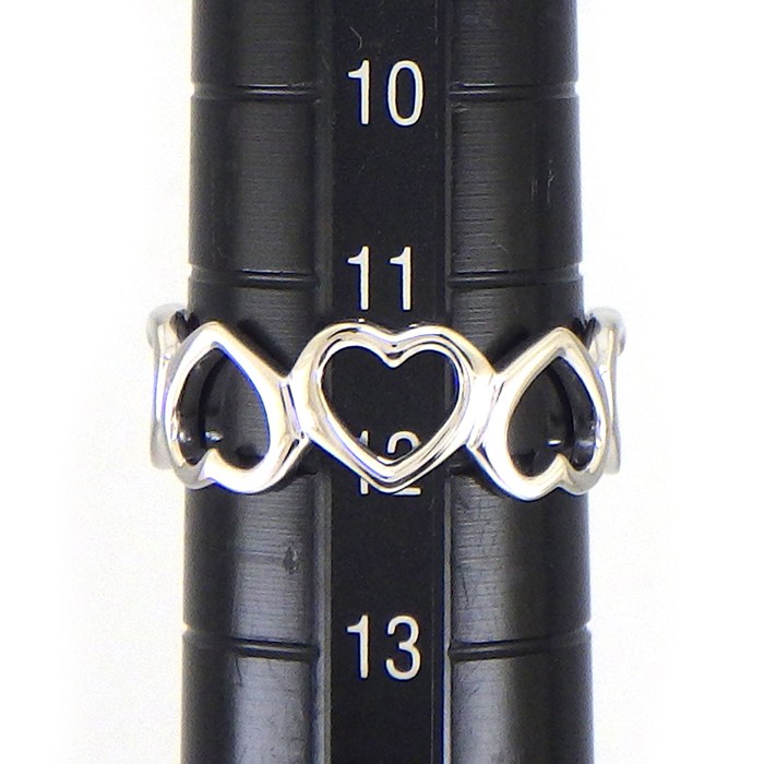 ティファニー Tiffany & Co. リング メトロハート ダイヤモンド K18WG 11.5号 【中古】