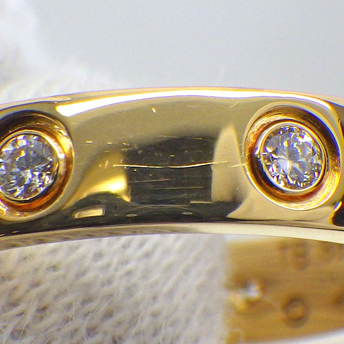 カルティエ Cartier リング ラブ スモールモデル SM B4056252 フル 8ポイント ダイヤモンド 0.19ct K18YG 12号 / #52 【中古】