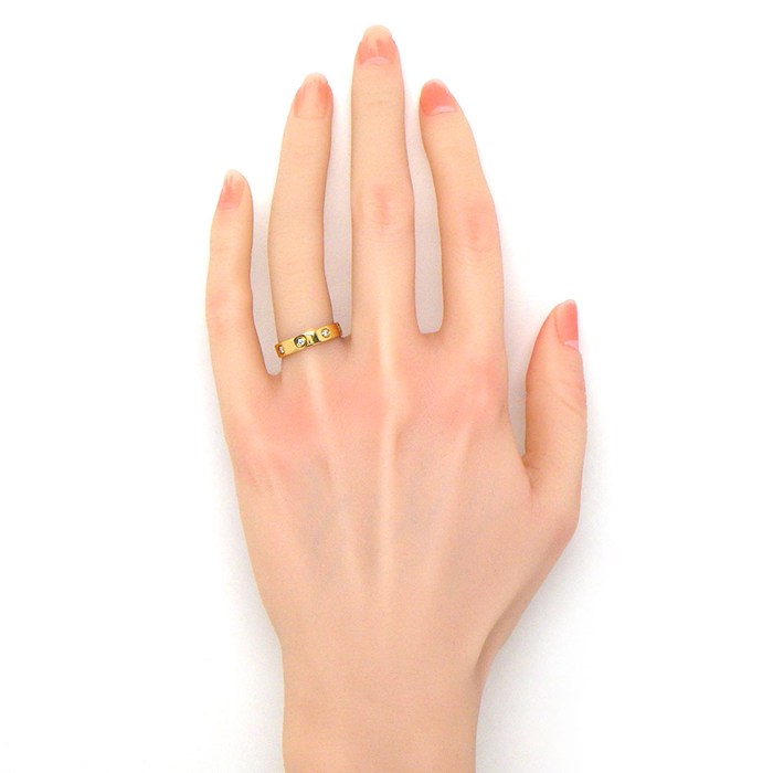 カルティエ Cartier リング ラブ スモールモデル SM B4056252 フル 8ポイント ダイヤモンド 0.19ct K18YG 12号 / #52 【中古】