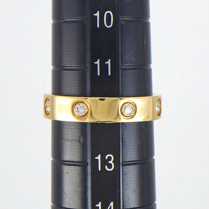 カルティエ Cartier リング ラブ スモールモデル SM B4056252 フル 8ポイント ダイヤモンド 0.19ct K18YG 12号 / #52 【中古】