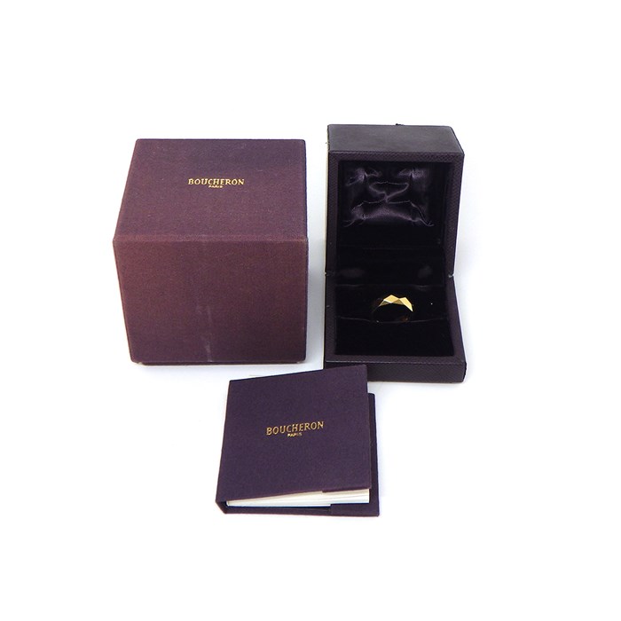 ブシュロン BOUCHERON リング ファセット ラージ K18YG 16号 / #56 【箱・保付き】 【中古】