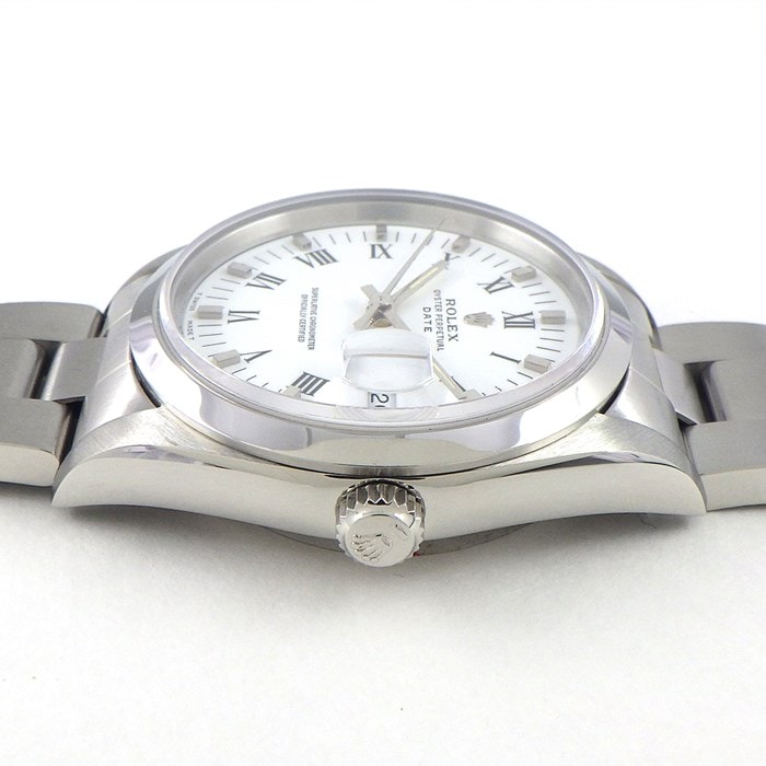 ロレックス Rolex 腕時計 オイスター パーペチュアル デイト 15200 X番 1991年製 ローマンインデックス カレンダー ホワイト 文字盤 SS 自動巻き 【箱・保付き】 【中古】