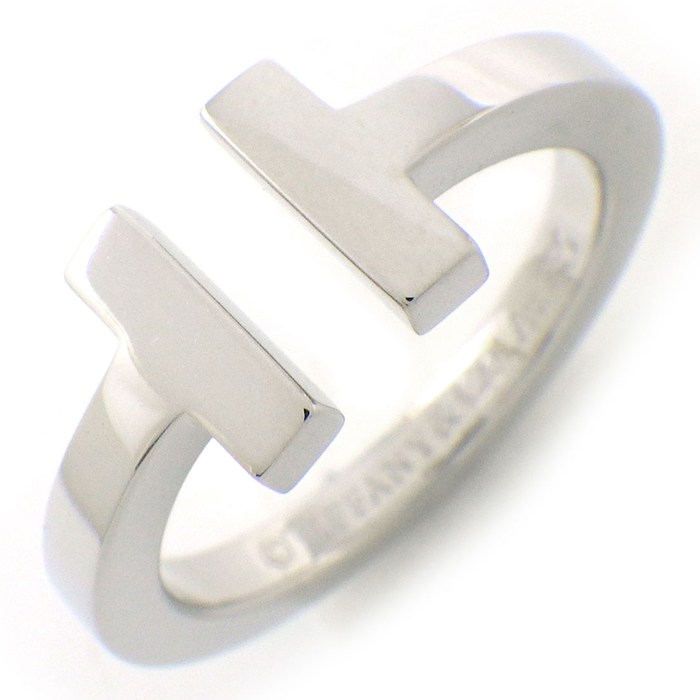 ティファニー Tiffany & Co. リング Tスクエア 60147110 K18WG 12号 【中古】