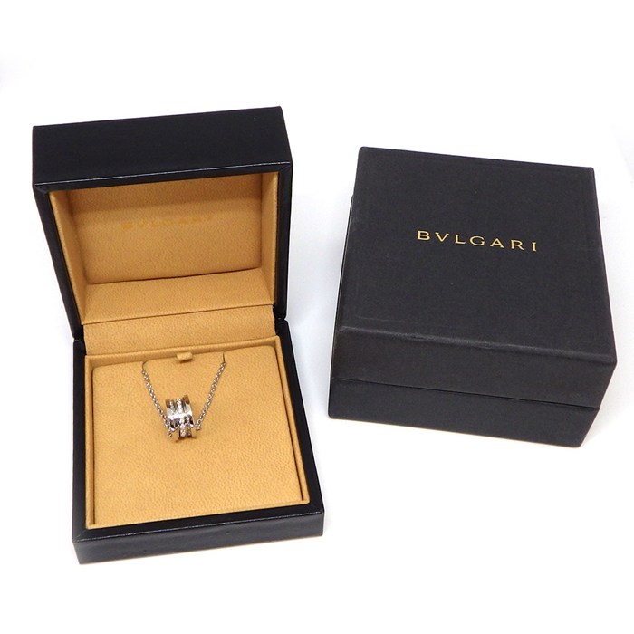 ブルガリ BVLGARI ネックレス B-zero1 ビーゼロワン ダイヤモンド K18WG 【中古】