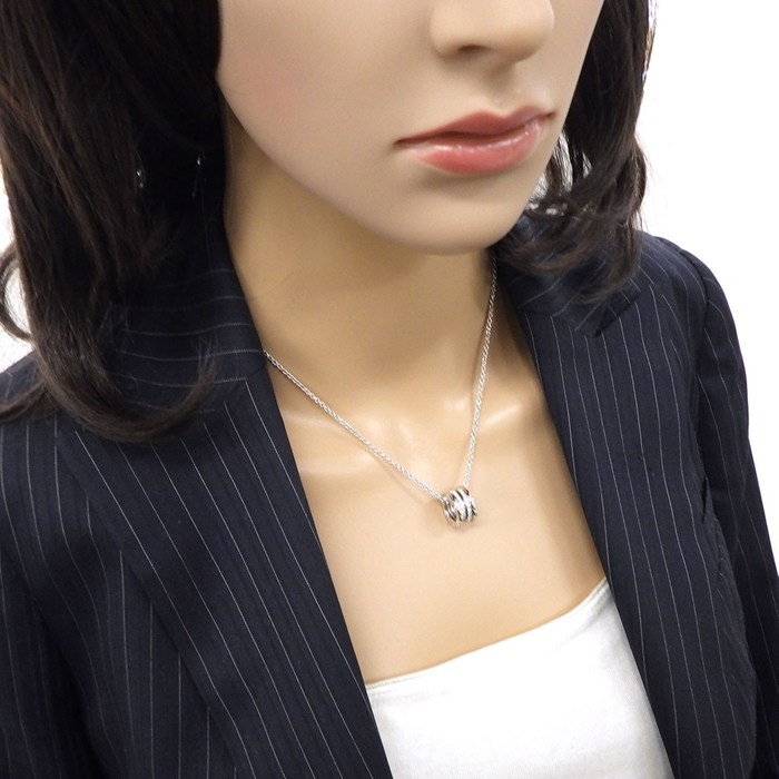 ブルガリ BVLGARI ネックレス B-zero1 ビーゼロワン ダイヤモンド K18WG 【中古】