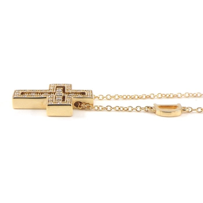 ダミアーニ DAMIANI ネックレス ベル エポック XXS ダブル クロス ダイヤモンド K18PG 【中古】