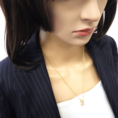 フレッド FRED ネックレス フォース10 ミディアム パヴェ ダイヤモンド K18PG 【中古】