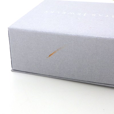 スタージュエリー STAR JEWELRY ネックレス スター モチーフ スウィング ドロップ バー ダイヤモンド 計0.09ct K18WG 【中古】