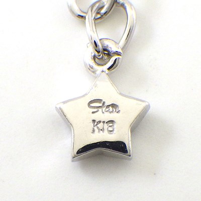 スタージュエリー STAR JEWELRY ネックレス スター モチーフ スウィング ドロップ バー ダイヤモンド 計0.09ct K18WG 【中古】