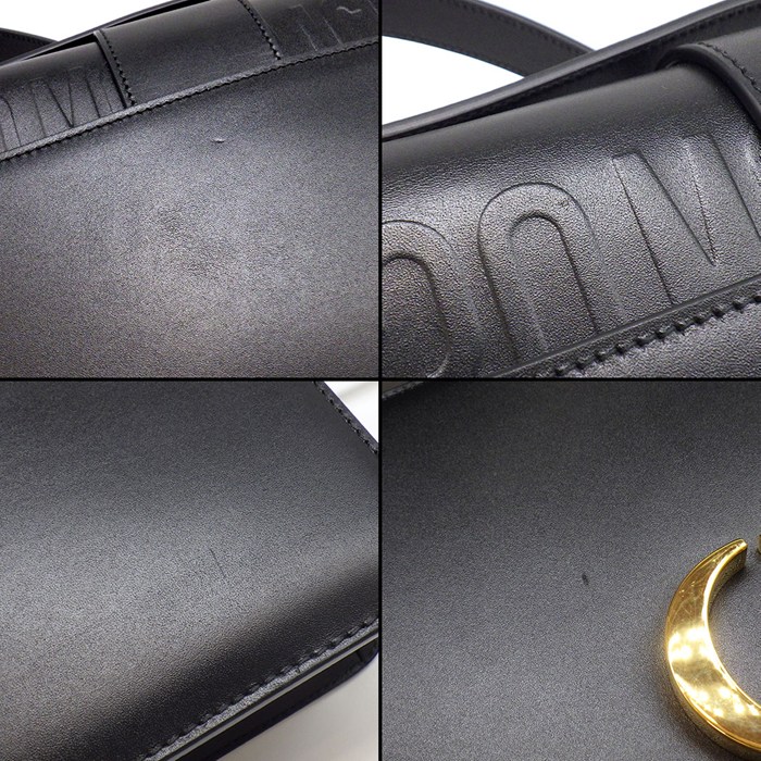 ディオール Dior ショルダーバッグ 30 モンテーニュ M9203UMOS_M911 ブラック ボックスカーフスキン ゴールド金具 【中古】
