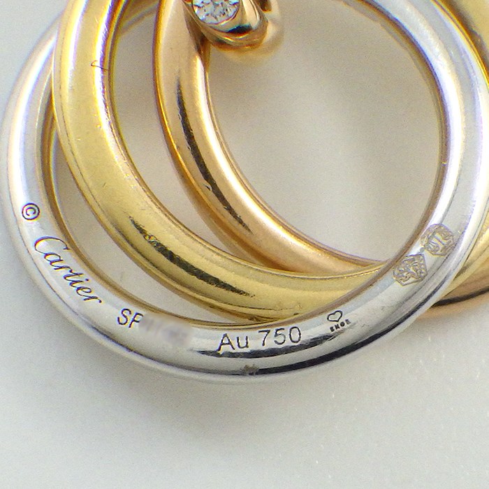 カルティエ Cartier ネックレス トリニティ スモール セミパヴェ B7224849 スリーカラー 33ポイント ダイヤモンド 計0.25ct K18PG K18WG K18YG 【中古】