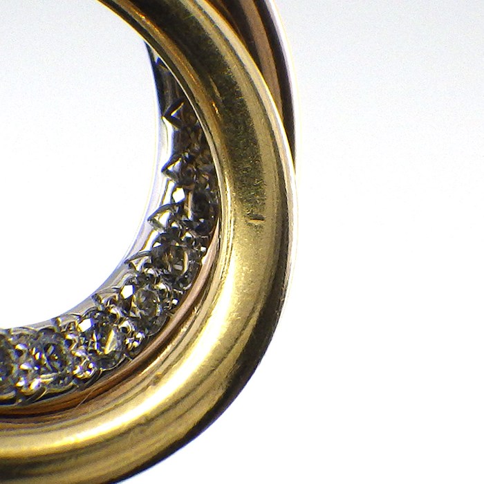 カルティエ Cartier ネックレス トリニティ スモール セミパヴェ B7224849 スリーカラー 33ポイント ダイヤモンド 計0.25ct K18PG K18WG K18YG 【中古】