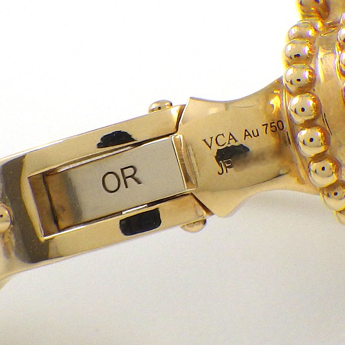 ヴァンクリーフ&アーペル Van Cleef & Arpels ピアス ヴィンテージアルハンブラ VCARA44200 オニキス K18YG 【中古】